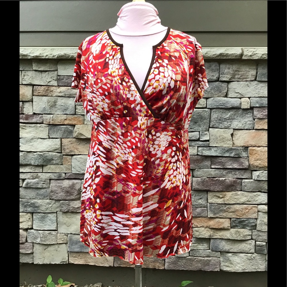 Duo ,maternity blouse, size XL cap sleeves
